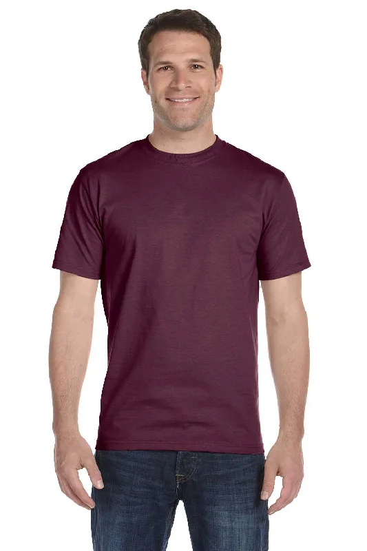 Hanes Mens Beefy-T Short Sleeve Crewneck T-Shirt - Maroon