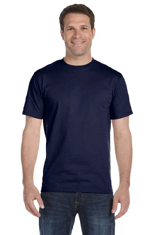 Cozy Chic Hanes Mens Beefy-T Short Sleeve Crewneck T-Shirt - Navy Blue