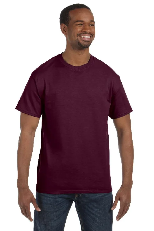 Hanes Mens ComfortSoft Short Sleeve Crewneck T-Shirt - Maroon