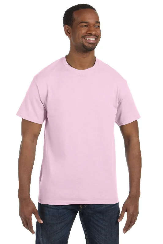 Hanes Mens ComfortSoft Short Sleeve Crewneck T-Shirt - Pale Pink