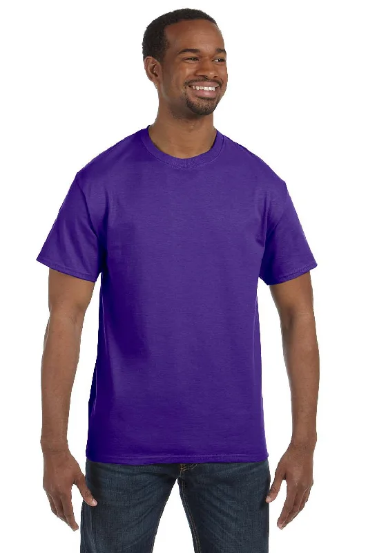 Soft Wear Hanes Mens ComfortSoft Short Sleeve Crewneck T-Shirt - Purple