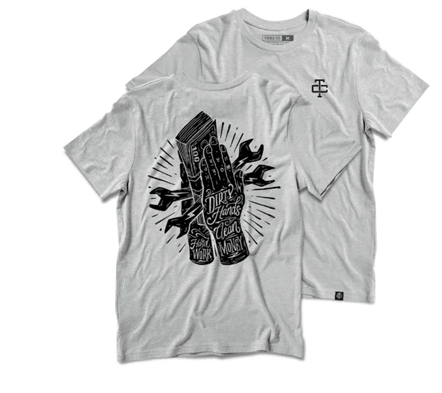 Comfortable Lifestyle Hard Work SS Tee - Nickel