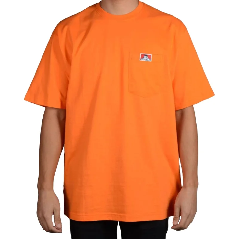 Celebrity Must-have Heavy Duty Short Sleeve Pocket T-Shirt: Orange