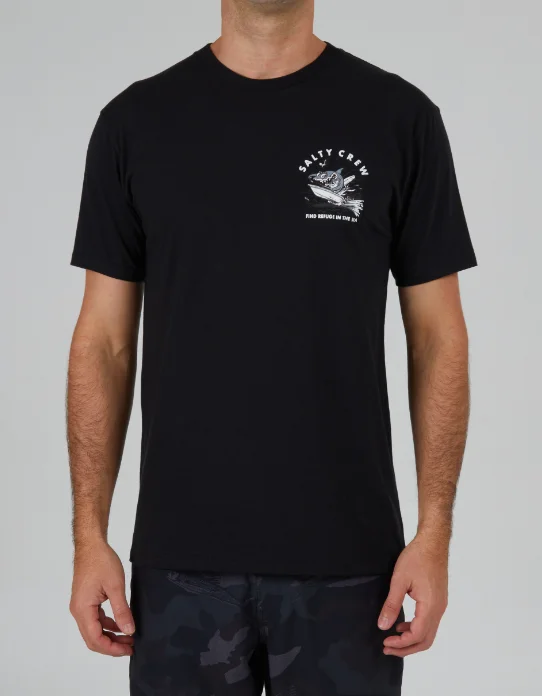 Fashionable Prints Hot Rod Shark SS Tee - Black