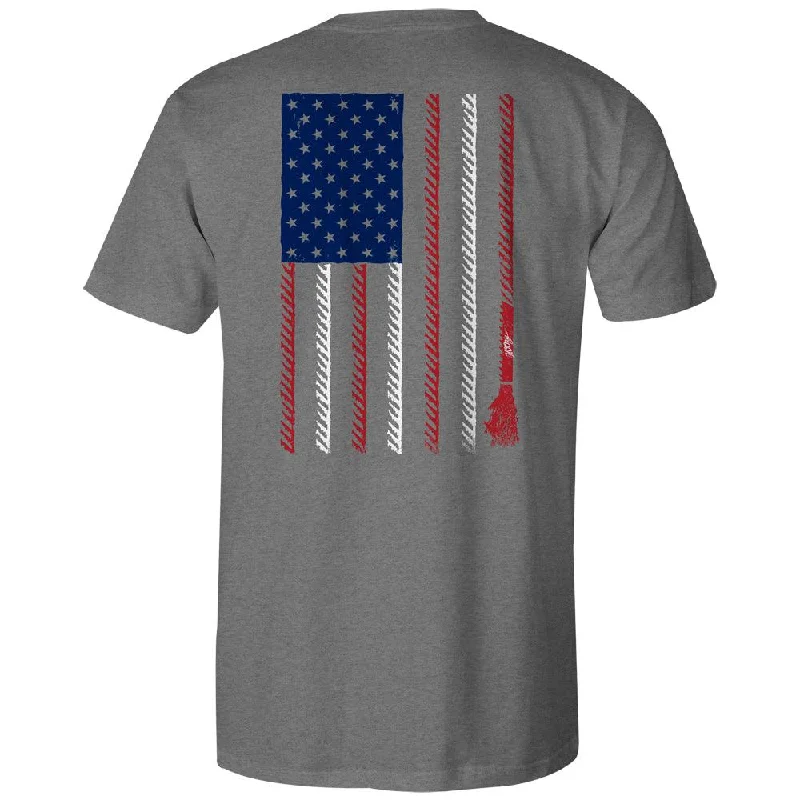 Elegant Wear Liberty Roper w/Flag T-shirt - Grey