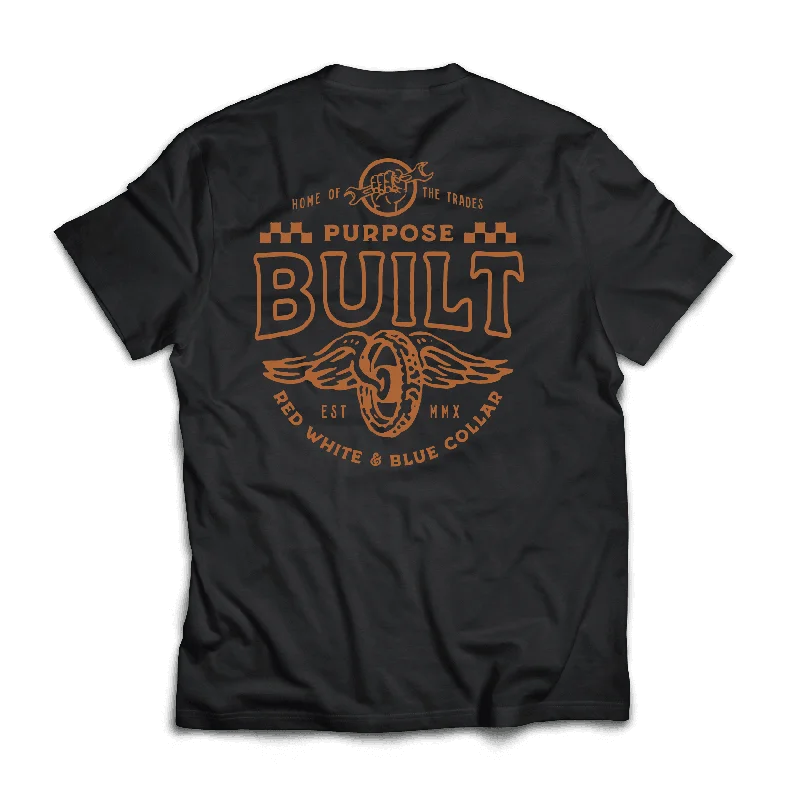 Layered Comfort Live Fast Tee, Black