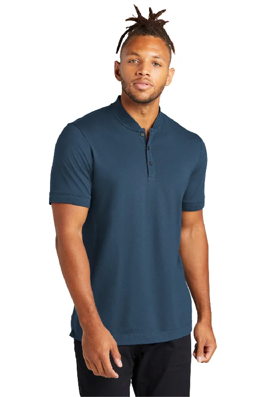 Mercer+Mettle Mens Moisture Wicking Short Sleeve Henley T-Shirt - Insignia Blue