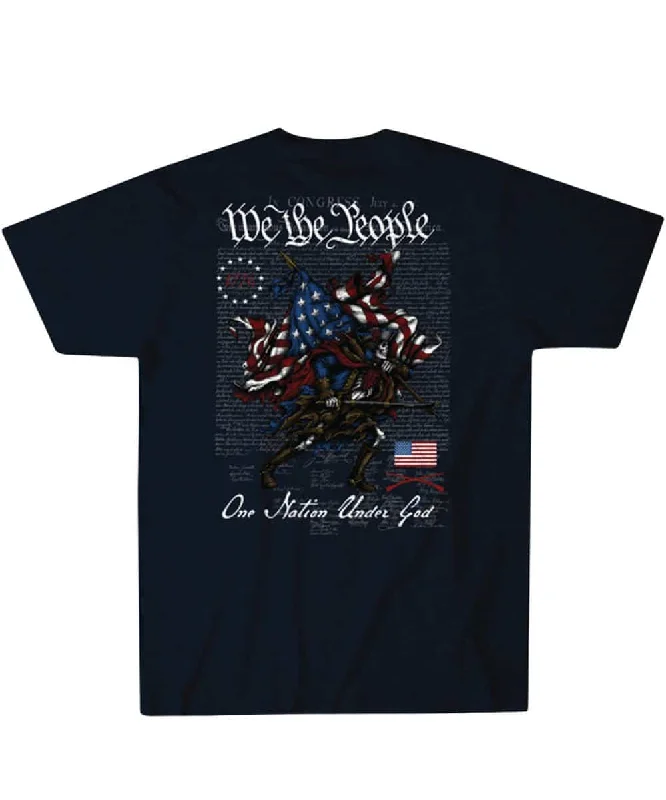 Tropical Style Nation Under God S/S Tee, Navy