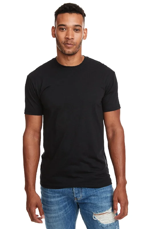 Next Level Mens CVC Jersey Short Sleeve Crewneck T-Shirt - Black