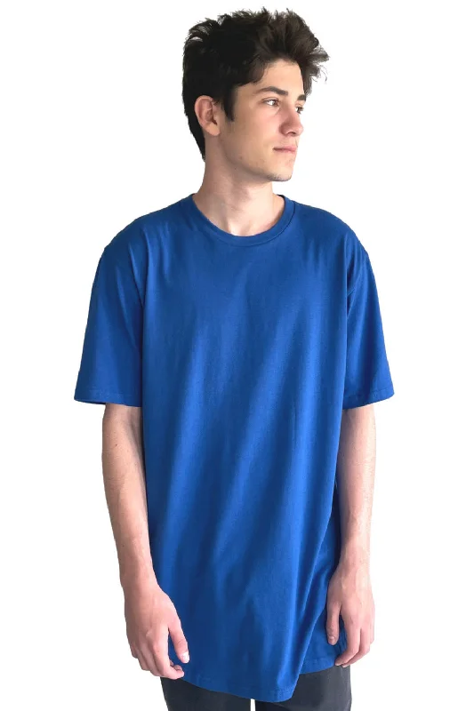 Next Level Mens Long Body Jersey Short Sleeve Crewneck T-Shirt - Royal Blue