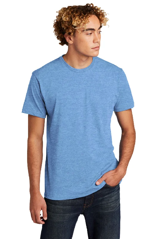 Next Level Mens CVC Jersey Short Sleeve Crewneck T-Shirt - Heather Columbia Blue