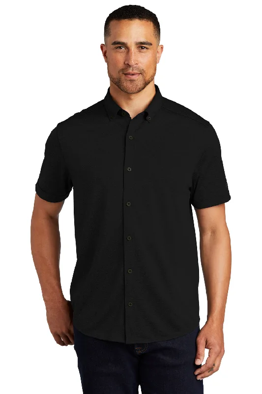 Ogio Mens Gravitate Moisture Wicking Short Sleeve Button Down Shirt - Blacktop