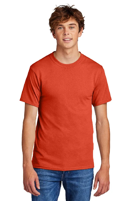 Simple Elegance Port & Company Mens Core Short Sleeve Crewneck T-Shirt - Orange