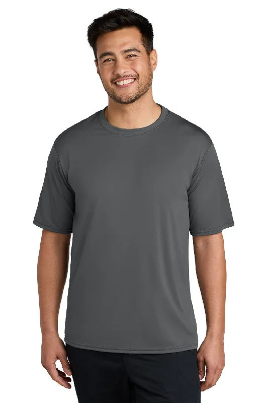 Port & Company Mens Dry Zone Performance Moisture Wicking Short Sleeve Crewneck T-Shirt - Charcoal Grey