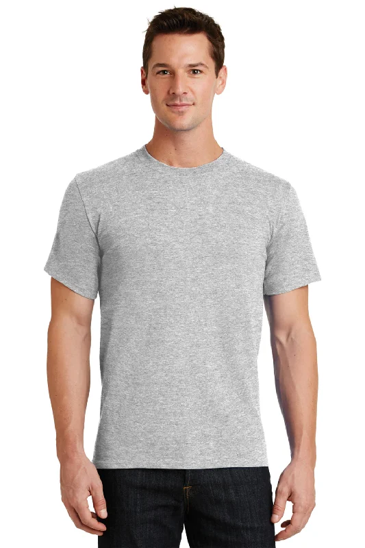 Versatile Wear Port & Company Mens Essential Short Sleeve Crewneck T-Shirt - Ash Grey Versatile Wear Port & Company Mens Essential Short Sleeve Crewneck T-Shirt - Ash Grey