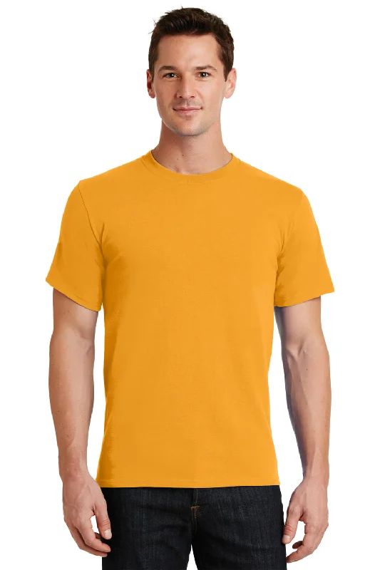 Port & Company Mens Essential Short Sleeve Crewneck T-Shirt - Gold