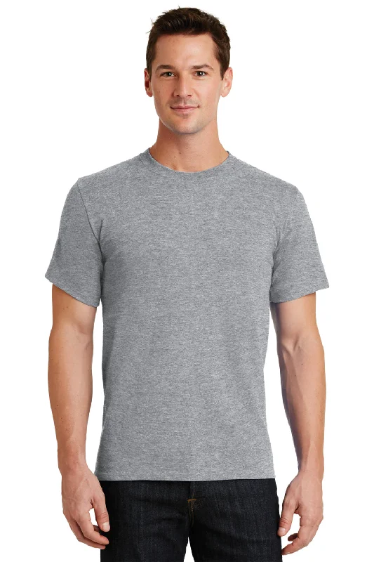 Comfortable Outfits Port & Company Mens Essential Short Sleeve Crewneck T-Shirt - Heather Grey Comfortable Outfits Port & Company Mens Essential Short Sleeve Crewneck T-Shirt - Heather Grey