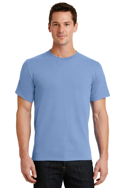 Port & Company Mens Essential Short Sleeve Crewneck T-Shirt - Light Blue