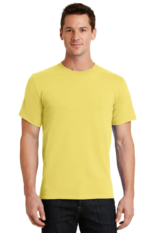 Port & Company Mens Essential Short Sleeve Crewneck T-Shirt - Yellow