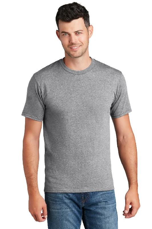 Port & Company Mens Fan Favorite Short Sleeve Crewneck T-Shirt - Heather Grey