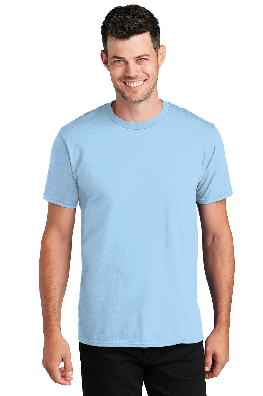 Port & Company Mens Fan Favorite Short Sleeve Crewneck T-Shirt - Light Blue