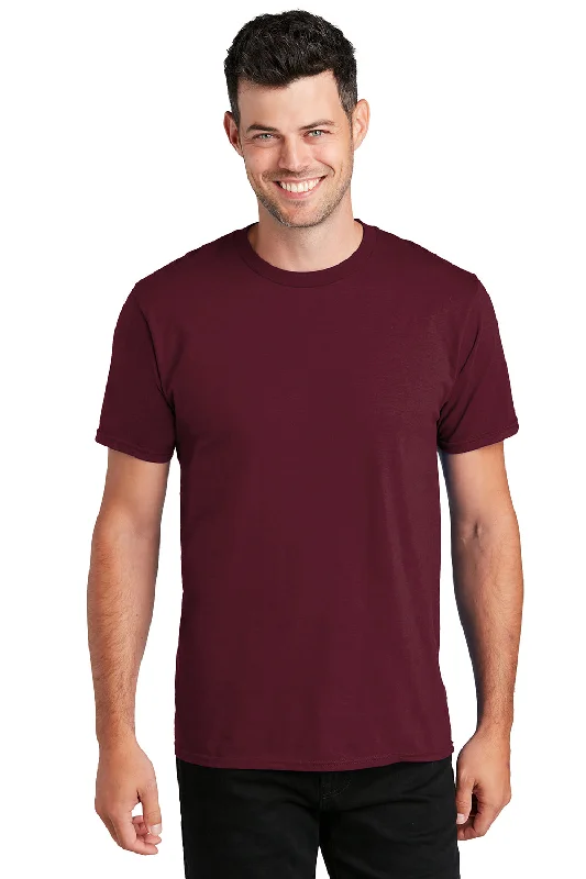 Port & Company Mens Fan Favorite Short Sleeve Crewneck T-Shirt - Athletic Maroon