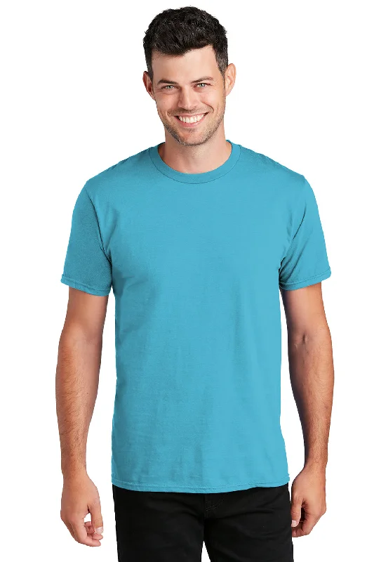 Port & Company Mens Fan Favorite Short Sleeve Crewneck T-Shirt - Tidal Wave Blue