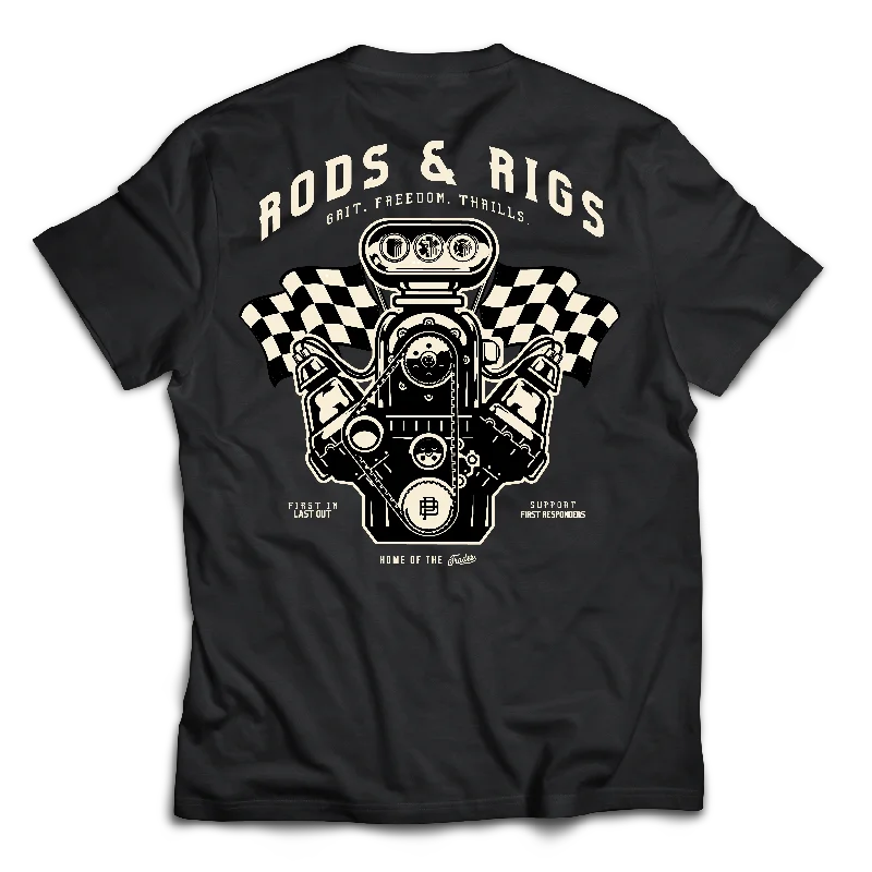 Sports And Leisure Rods & Rigs Charity Tee, Black