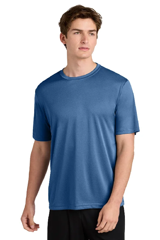 Sport-Tek Mens Competitor Moisture Wicking Short Sleeve Crewneck T-Shirt - Heather True Royal Blue