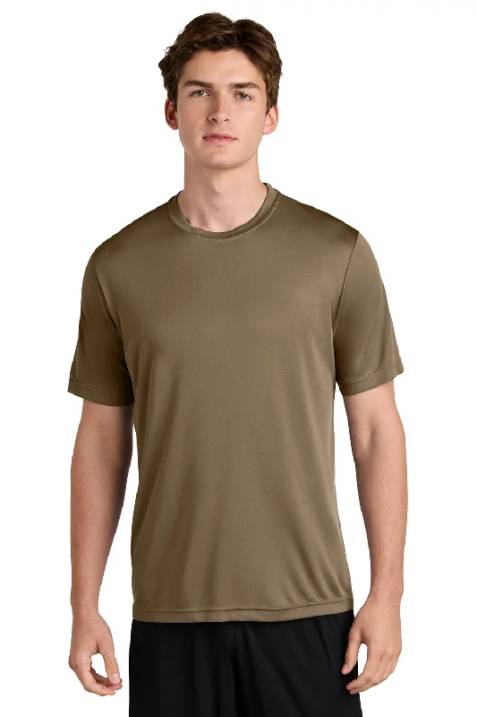 Sport-Tek Mens Competitor Moisture Wicking Short Sleeve Crewneck T-Shirt - Woodland Brown