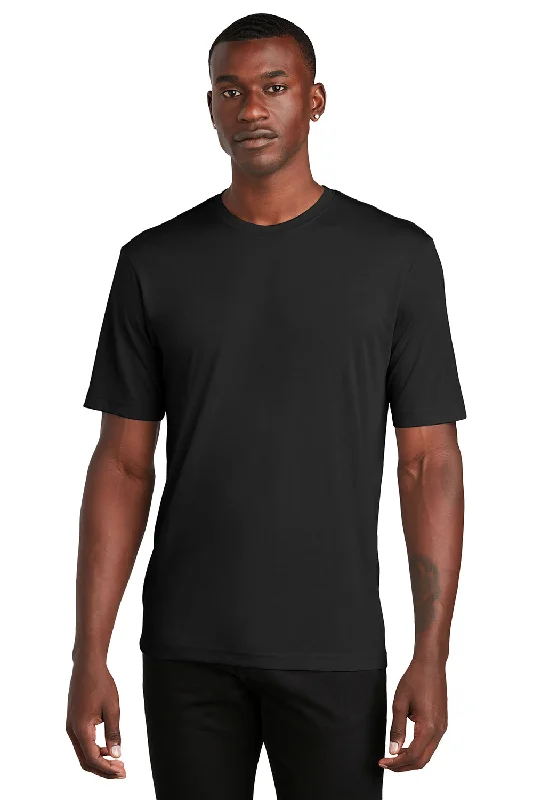 Sport-Tek Mens Competitor Moisture Wicking Short Sleeve Crewneck T-Shirt - Black