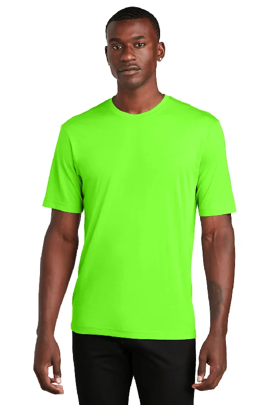 Sport-Tek Mens Competitor Moisture Wicking Short Sleeve Crewneck T-Shirt - Neon Green