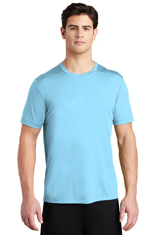 Sport-Tek Mens Moisture Wicking Short Sleeve Crewneck T-Shirt - Light Blue