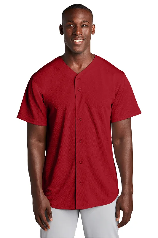 British Style Sport-Tek Mens Tough Mesh Moisture Wicking Short Sleeve Jersey - True Red British Style Sport-Tek Mens Tough Mesh Moisture Wicking Short Sleeve Jersey - True Red