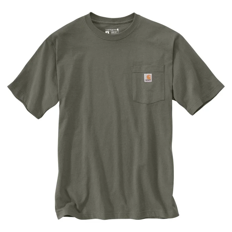 Fresh And Natural K87 - Loose Fit Heavyweight Pocket Tee, Dusty Olive