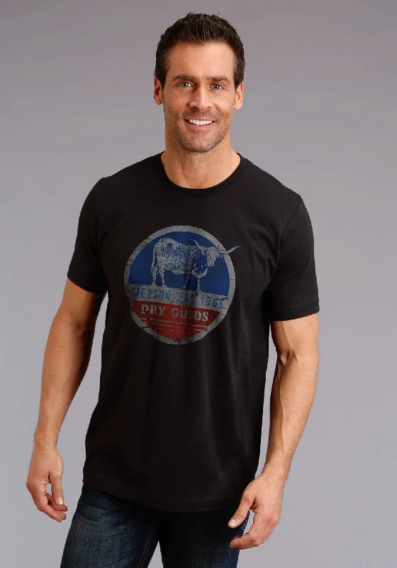Comfortable Wear Stetson Unisex Black 100% Cotton Dry Goods S/S T-Shirt