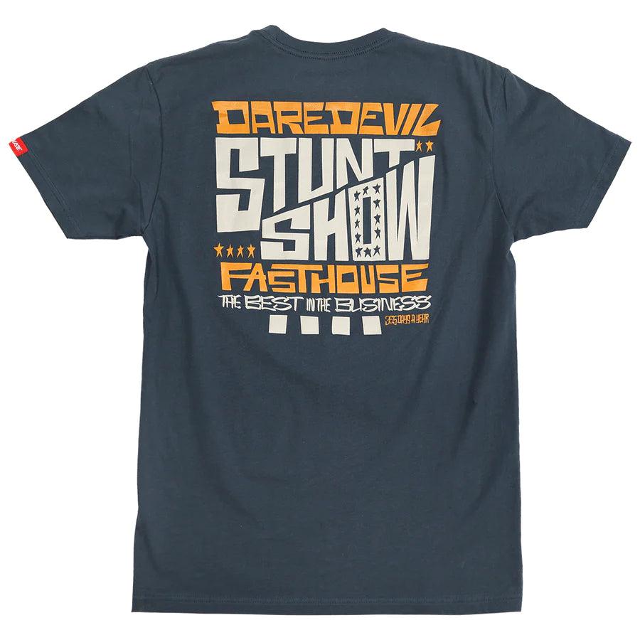 Relaxed Weekend Wear Stunt Show SS Tee - Indigo