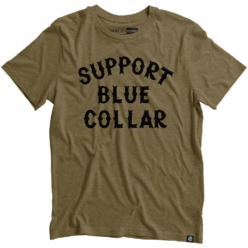Soft Clothing SUPPORT BLUE COLLAR TEE: Green