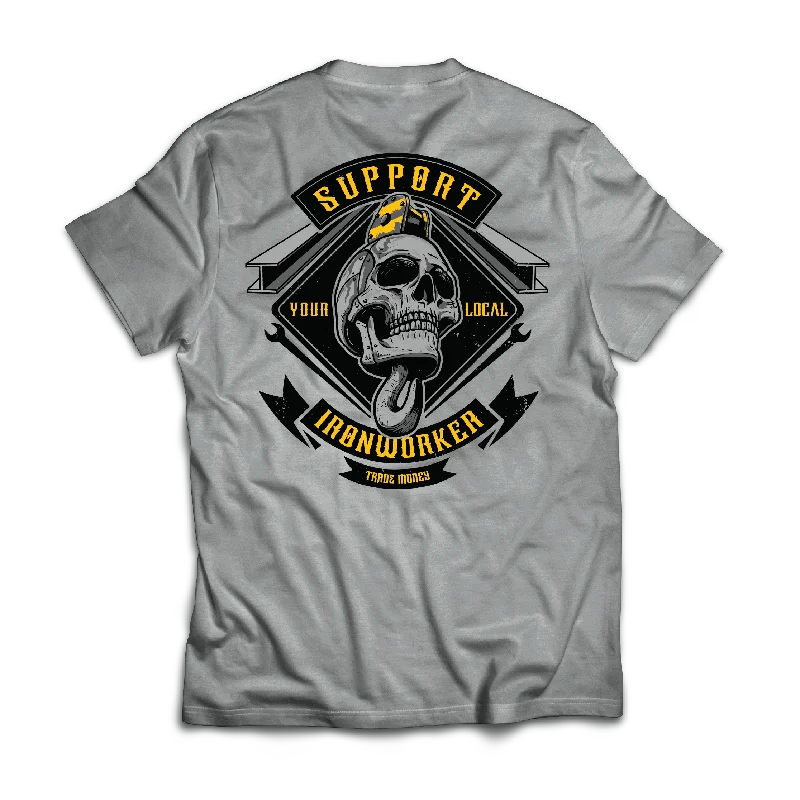 Street Charm Support Your Local Ironworker, Grey Frost