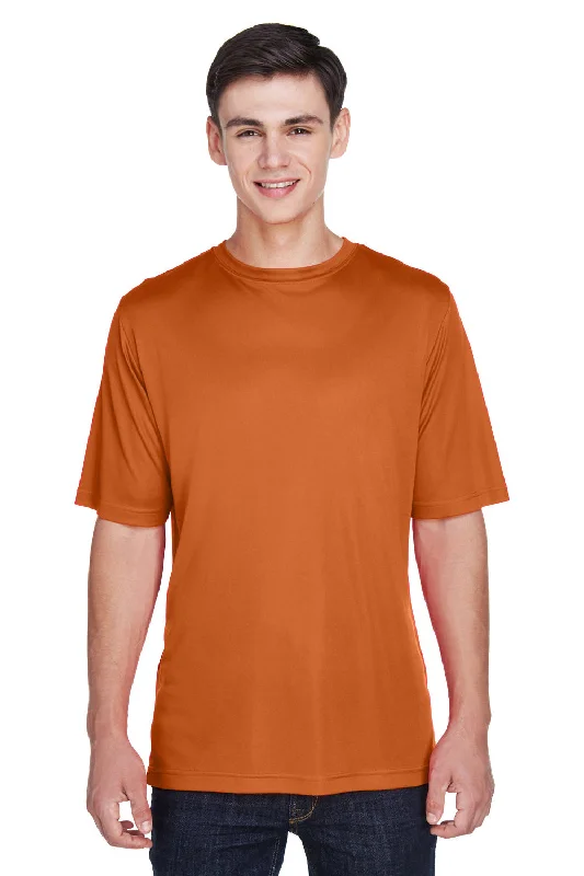 Team 365 Mens Zone Performance Moisture Wicking Short Sleeve Crewneck T-Shirt - Burnt Orange