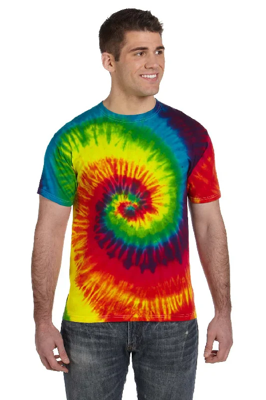 Tie-Dye Mens Short Sleeve Crewneck T-Shirt - Reactive Rainbow