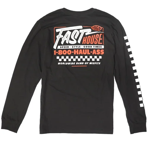 Fashionable And Versatile Toll Free LS Tee - Black