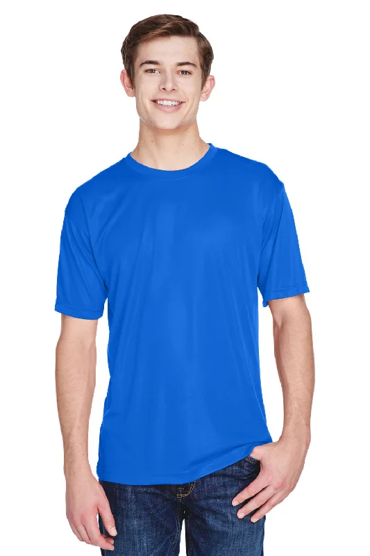 UltraClub Mens Cool & Dry Performance Moisture Wicking Short Sleeve Crewneck T-Shirt - Royal Blue