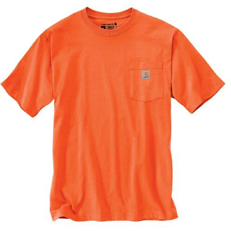 Comfortable Design K87 - Loose Fit Heavyweight Pocket Tee, Bright Orange