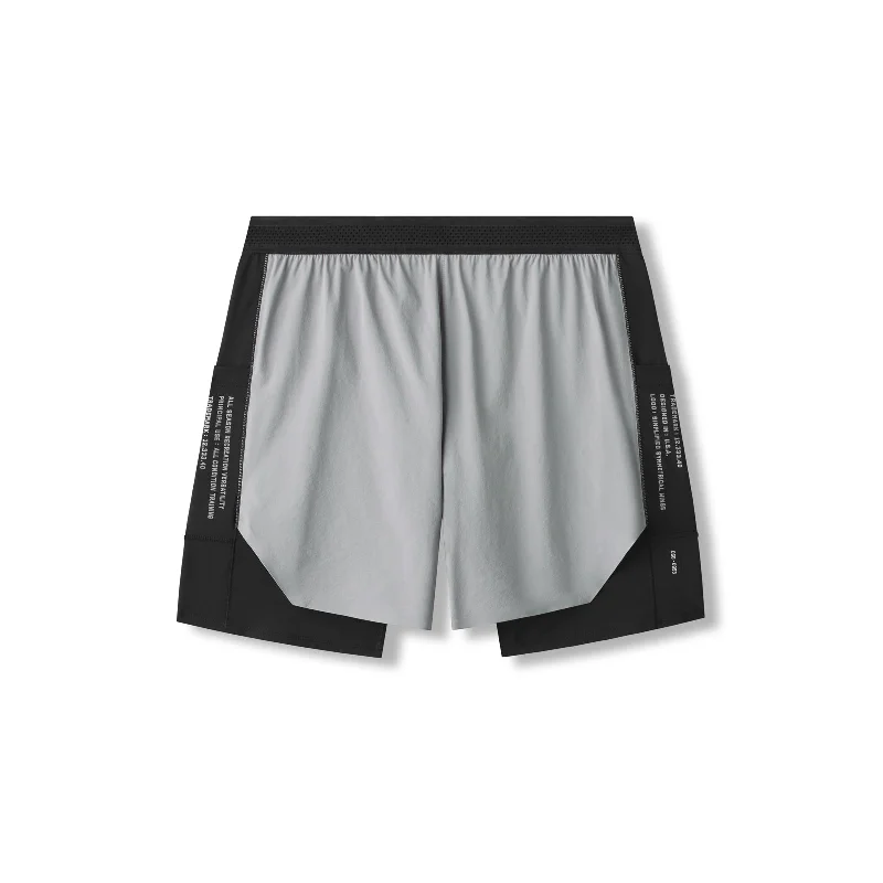 0953. Aerotex™ Hybrid Liner Short -  Slate Grey/Black