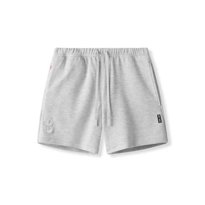 0954. Waffle Knit Sweat Short - Heather Grey