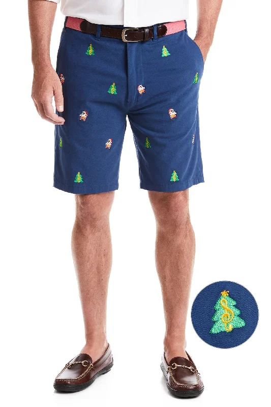 Cisco Short Nantucket Navy with Rockin' Around the Christmas Tree