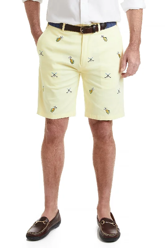 Cisco Short Neon Yellow with Golf Bags & Crossed Clubs