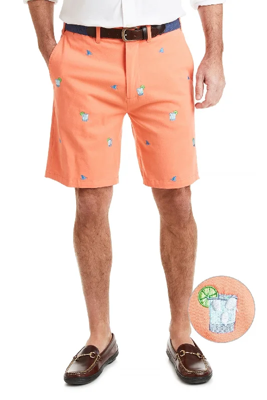 Cisco Short Stretch Twill Coral with Fin & Tonic