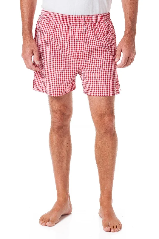 Barefoot Boxer Red Gingham